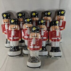 10 Empire Blow Mold Pathway Light Toppers Vintage 1995 NEW Nutcracker Christmas